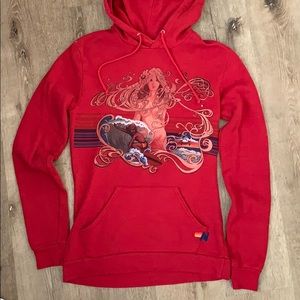 Aviator Nation Surf Goddess Hoodie Red